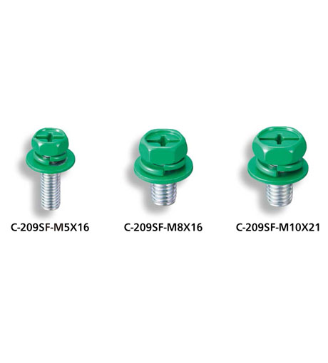 铁制绿色螺栓（带垫圈、弹簧的规格）